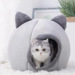 Pet Tent Cave Bed para gatos Cães pequenos Auto-aquecimento Cat Tent Bed Cat Hut Confortável Pet Sleeping Bed - Image 6