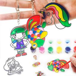 Kit de Pintura Suncatcher para Crianças, Window Art, Artesanato Atividades, Idéias, Presentes de Aniversário, DIY Make Own Chaveiro, Cartoon Toys for Kids, 5Pcs - Image 1