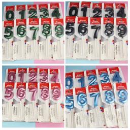 Velas coloridas para bolo, acessório para decoração de festas de bebê, para meninos e meninas, 0, 1, 2, 3, 4, 5, 6, 7, 8, 9 - Image 6