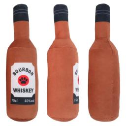Brinquedos de pelúcia interativos para cães, forma de garrafa de cerveja, algodão, moagem dos dentes, formas únicas, suprimentos para mastigar - Image 2