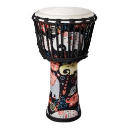 Tambor africano de pele de cabra para adultos e crianças, padrão artístico colorido, grande presente para iniciantes, tambor e bongo, dançando, dançando, - Image 2