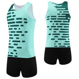 Fato de treino respirável de secagem rápida para homens, colete e shorts, conjuntos de atletismo de maratona, conjuntos de treinamento esportivo regata - Image 1