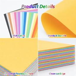 Cartão de Papel para Artesanato de DIY Impressão, colorido Cardstock, Multicolorido Papel cartão, A4, 20 cores sortidas, 100 folhas - Image 5