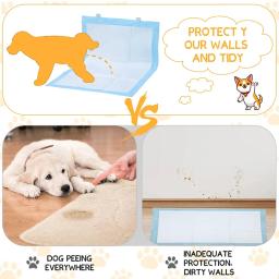 Wall Pee Pad Holder para cães, Almofada de treinamento Potty Clear Dog Pad, Almofada de Pee Pegajosa Invisível, Clipes de parede, 4 pcs, 6pcs - Image 2