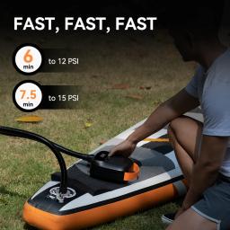 Airbank levante-se paddle sup bomba recarregável 20psi inflável pvc barco caiaque acessórios para surf kite colchão tenda - Image 5