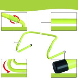 Ajustável Folding Hurdle, Soccer Training Aids, Indoor e Outdoor Ginásio Barreira, Equipamentos Acessórios, Pacote de 6 Velocidade - Image 5