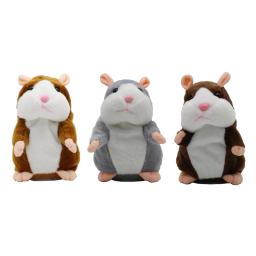 Brinquedo de pelúcia macio animal boneca som andando falando registro hamster brinquedo - Image 3