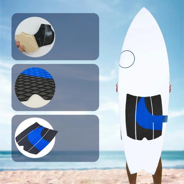 Conjunto de 3 Pares de Pads de Tração Anti-Derrapante 3M para Skimboard e Surfboard