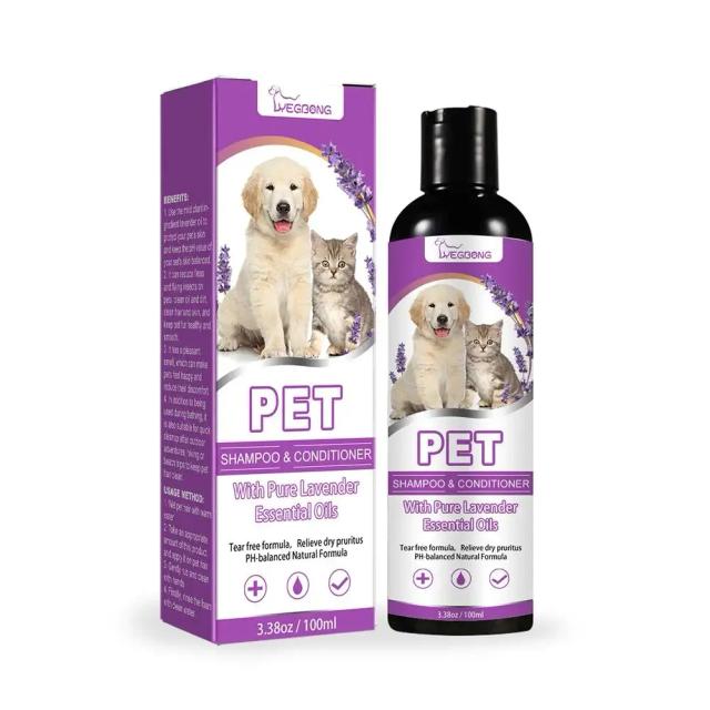 Bubble Shampoo Descontaminante para Pets: Alívio da Comichão e Desodorização para Cães e Gatos com Pelos Brancos