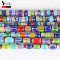 Contas de vidro coloridas naturais para fazer jóias, acessórios redondos e soltos para pulseira e colar, 15 polegadas - Image 2