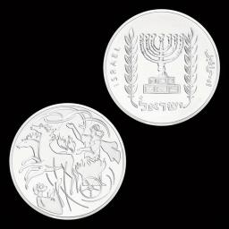 Moeda de História Bíblica Banhada a Prata Colecionável, Coleção de Moedas Comemorativas, Elias no Whirlwind Lembrança - Image 6