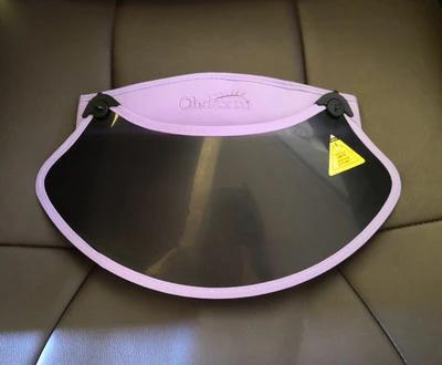 Chapéu de sol feminino ajustável transparente com proteção UV para o verão