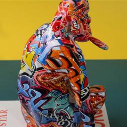 Enfeite de macaco colorido tingido para decoração criativa, decoração moderna para casa, vinho, armário, escritório, artesanato de mesa - Image 5