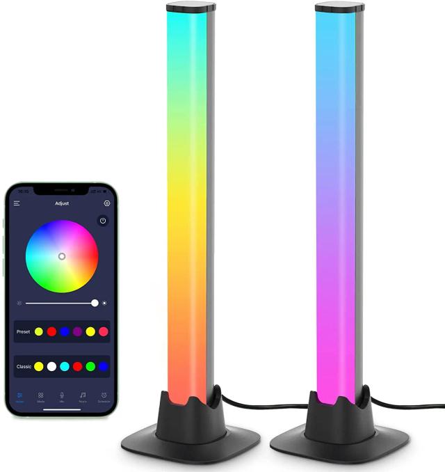 Luzes LED RGB Inteligentes com Bluetooth: Controle por APP, Luz Noturna, Sincronização com Música e Decoração para Jogos e Ambientes