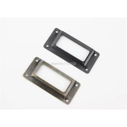 Preto ferro metal etiqueta quadro arquivo nome cartão titular gaveta caixa caso 62x29mm tag titular do cartão móveis sinal titular metal tag quadro - Image 6