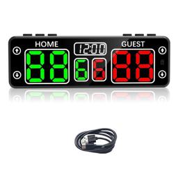 Placar eletrônico com contagem regressiva, placar LED, placar do árbitro e temporizador - Image 1