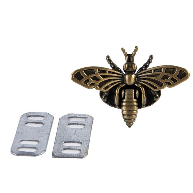 Conjunto de Fechos de Metal em Forma de Abelha para Acessórios de Bolsas de Couro Artesanal DIY