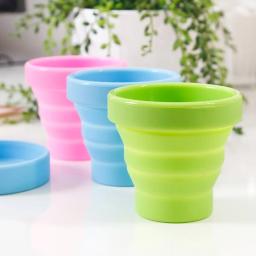 Copa De Água Dobrável De Silicone, Copos Retráteis, De Alta Temperatura, Portátil, Gota, Ao Ar Livre, Esportes, Viagem, Viagem, 1Pc - Image 3