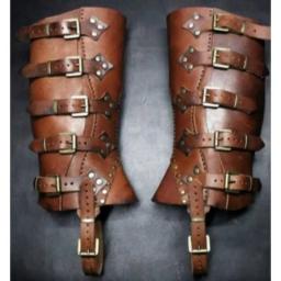 Botas medievais renascentistas, capa de couro pu, guarda de pernas, armadura, larp, guerreiro viking, cavaleiro, fantasia de cosplay, homens e mulheres - Image 5