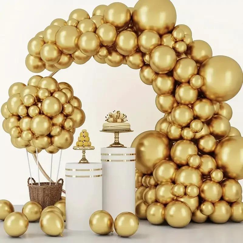 Balão dourado de 84 unidades, perfeito para festas temáticas de aniversários e muito mais! Presente de Natal Halloween para o Dia de Ação de Graças - Image 1
