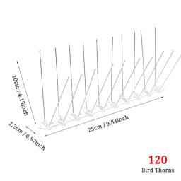 Varanda Anti-Bird Repeller, Pigeon Spikes, Deterrent Anti Bird Repelente, Aço inoxidável Thorn Nail Kit, 12pcs - Image 4