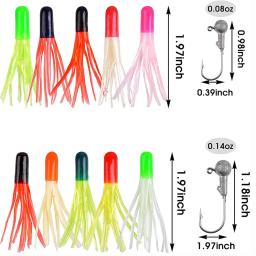 Conjunto de isca com cabeças de plástico, kit de pesca de truta com 110 peças - Image 2
