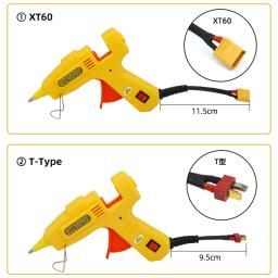 12v/24v pistola de cola quente 25w melt gun 7mm cola stickmodel e ferramenta de reparo de artesanato xt60/t/dc5521/plugue do carro para o uso ao ar livre - Image 3