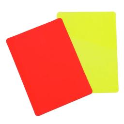 Árbitro de futebol vermelho amarelo cartões pvc árbitro de futebol vermelho e amarelo cartões ferramenta aviso e ejeção cartões - Image 1