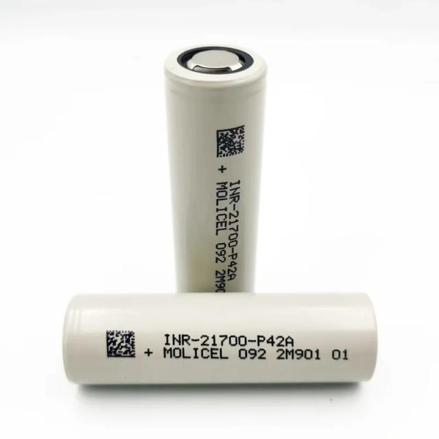 INR21700 P42A 3.7v 4200mah 10C 45A célula de íon de lítio de baixa temperatura ebike scooter swapper Molicel P42A resistência a baixas temperaturas