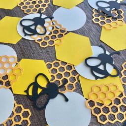Festa Jogando Abelhas e Honeycomb Confetti, DIY Decoração Desktop, Festa de Aniversário, Mesa de Casamento, 100pcs - Image 3