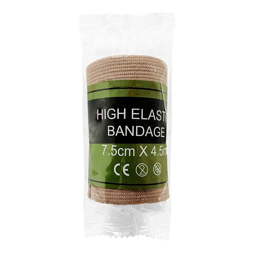 Atacado 1 peça 7.5cm/10cm x 4.5m bandagem elástica alta bandagem de borracha de poliéster confortável emergência para kits de primeiros socorros - Image 1