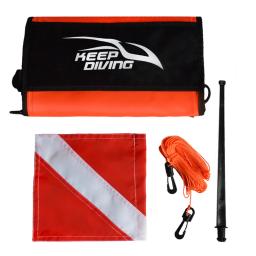 Flutuador De Segurança Inflável, Marcador De Superfície, Mergulho, Flutuador De Sinal Com Bandeira De Mergulho, Flutuabilidade Máxima, Caça Submarina, Natação, 78LBS - Image 5