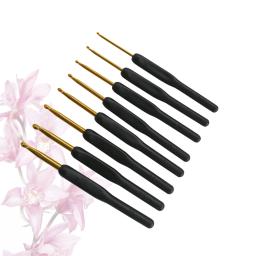 Conjunto de gancho de crochê artesanal, 8 peças, alça macia, ferramenta de costura, agulhas de tricô para casa, liga de alumínio, faça você mesmo, ergonômico, portátil - Image 5