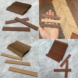 Miniatura autoadesivas ladrilhos, Adesivos de parede 3D, Grão de madeira, Casa de boneca, Sala de estar, Decoração do quarto, 40Pcs - Image 5