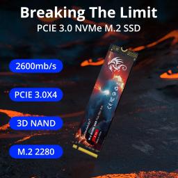 Sombolist-Unidade Interna de Estado Sólido para Laptop, Desktop, Consola de Jogos, SSD M2, NVME, 128GB, 256GB, 512GB, 1TB, M.2 2280, PCIe 3.0 - Image 2