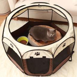 Portátil dobrável Pet Tent, cerca octogonal, abrigo para cachorros, fácil de operação, grandes gaiolas do cão, cercas do gato, canil, canil do cão - Image 3