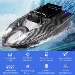 Barco Isca de Pesca Automática com Recipientes Isca Única, Dispositivo Alimentador Automático, Controle Remoto, C118, D18B, V18, GPS - Image 3