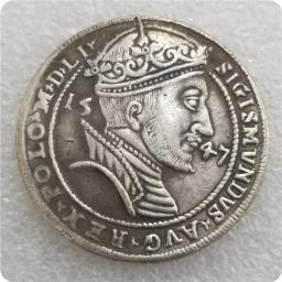 1547 polónia original moedas de prata ouro decoração para casa artesanato moeda mágica ornamento de mesa moedas colecionáveis presentes de natal - Image 1