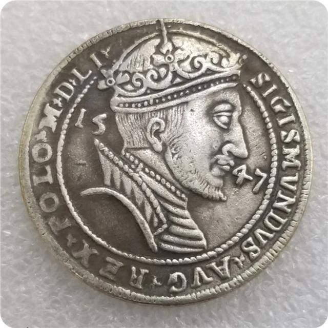Moeda de Prata Original Polônia 1547 - Decoração de Luxo e Coleção