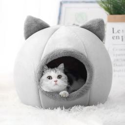 Pet Tent Cave Bed para gatos Cães pequenos Auto-aquecimento Cat Tent Bed Cat Hut Confortável Pet Sleeping Bed - Image 1