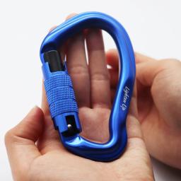 Pêra-forma Escalada Mosquetão, 23KN, Segurança Profissional Auto Lock, Fivela de segurança, Caminhadas Kit Sobrevivência, Equipamento de proteção - Image 5