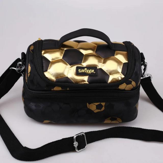 Mochila Escolar Dourada para Crianças – Futebol, Smiggle Austríaco, Ideal para Aniversário e Natal