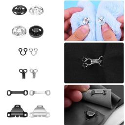 120 pçs ganchos de costura e ilhós definir fecho de costura fecho de fixação reparação ganchos de costura ganchos e olhos fecho para costura roupas - Image 3