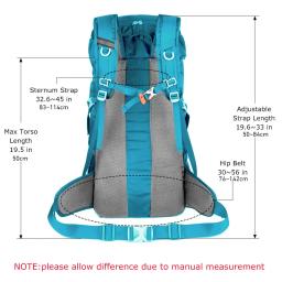 Westtune 50l mochila de caminhada com capa de chuva multifuncional saco de montanhismo ao ar livre para viagens trekking acampamento - Image 5