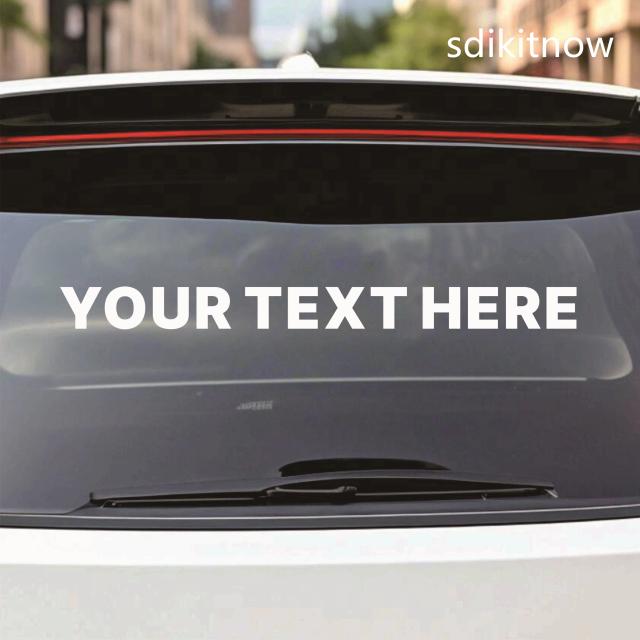 Diy ad texto personalizado adesivo frança inglês chinês personagem japonês hebraico website nome logotipo janela do carro porta decalque decoração