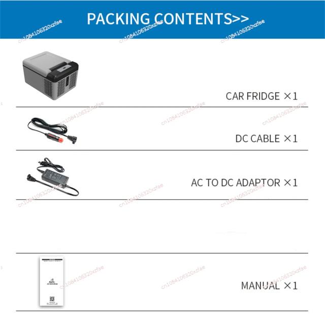 Refrigerador Portátil para Piquenique em Família com Compressor de Refrigeração Rápida DC 12V e 24V - 9L