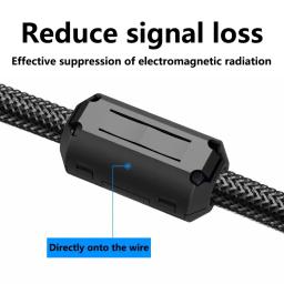 20 peças 3.5/5/7/9/13mm anel núcleo ferrite grânulo braçadeira bobina de estrangulamento emi rfi filtro de ruído clipe cabo de pressão para encaixe magnético preto - Image 2