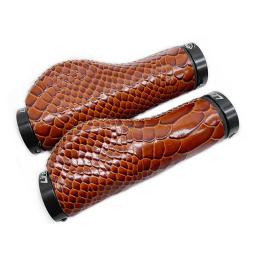 Capas do guiador do couro do vintage para a bicicleta dobrável, guiador ergonômico da bicicleta - Image 3