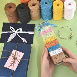 Fio De Palha De Raffia Natural, De Malha À Mão, Grama De Crochê, Corda De Papel Para DIY, Sunhat, Cabo De Saco De Praia, Presente De Cozimento, Corda De Embalagem, 90m - Image 4