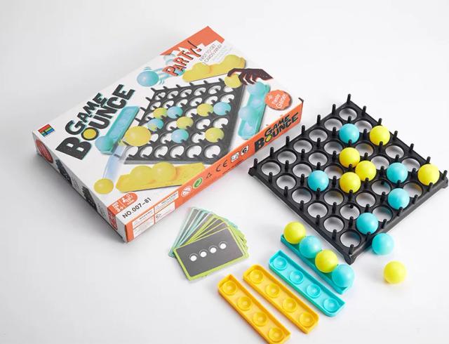 Jogos de Tabuleiro Jumping Ball para Crianças, Diversão com o Jogo Bounce Off e Brinquedo de Mesa Bouncing, Ideal para Festas - 1 Conjunto